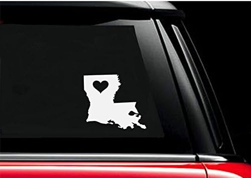 Klasične vinilne kreacije Louisiana Love Heart Car kamion Automobilski prozor crna ili bijela naljepnica naljepnica naljepnica