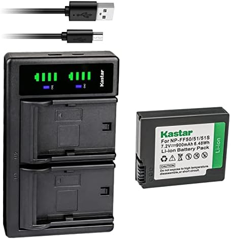 Kastar 1-pack NP-FF50 Battery i Ltd2 USB punjač kompatibilan sa Sony DCR-PC106, DCR-PC106E, DCR-PC107, DCR-PC107E, DCR-IP1,