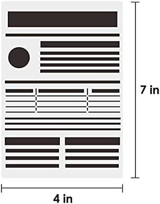 15pcs Set šablona za časopise Plastični planer šablone za bilježenje zapisnika predložak za crtanje višekratni Predlošci