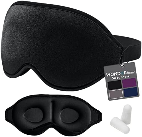 Maska za spavanje s memorijskom pjenom, Vodootporni flasteri za oči za spavanje, podesivi i udobni jastuk, noćne maske s