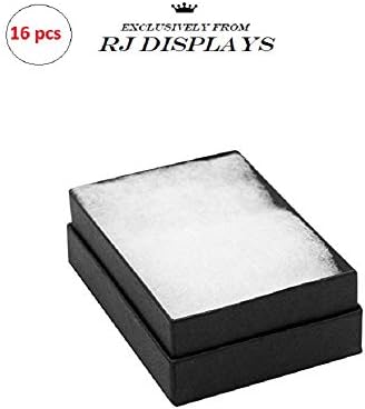 16 pakiranja mat crnog papira s pamučnim punjenjem, poklon kutije i maloprodajne kutije za nakit od 3 do 2 do 1 inča 32