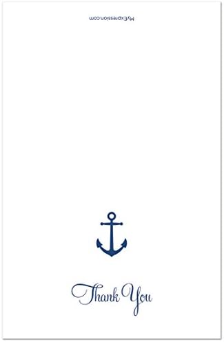 Myexpression.com 50 cnt jednostavne mornaričke sidro nautičke zahvale kartice