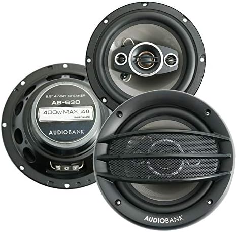 Audiobank 2x AB-630 400 WATTS Rukovanje snage 6,5 inča 4-smjer audio audio stereo koaksijalni zvučnici s frekvencijskim odzivom: