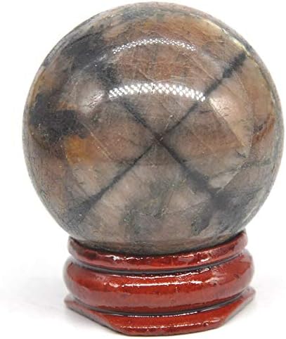 40 mm chiastolit Quartz Crystal Shpere Healing Stone Natural Reiki Masaža dragulja masaže kuglica dekoracija sitnice sa stalkom