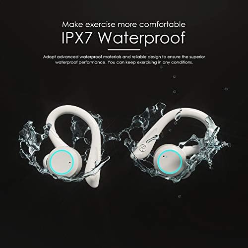 APEKX TRUE BIJELE SUNEFONE S PUNERSKIM IPX 7 Vodootporna preko uha Bluetooth slušalice ugrađeni mikrofon ugrađeni bas slušalice