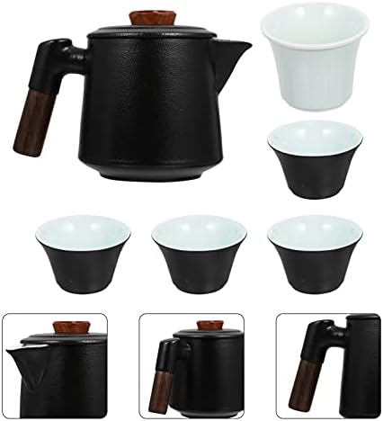 Hemoton Travel Espresso Cup Keramički čajnik set kungfu čaj Set porculanski čaj Usluga kineska japanska tradicionalna čajnica