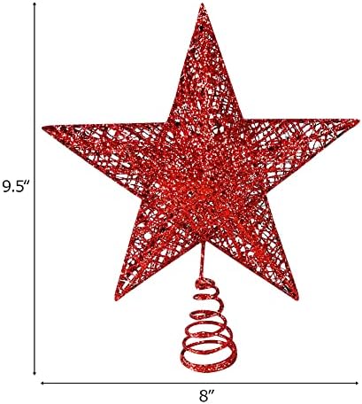 Zvijezda božićnog drvca Topper, Metal Xmas Tree Topper Star Božićni ukras blistave zvijezde drveća za svečanu božićnu dekor