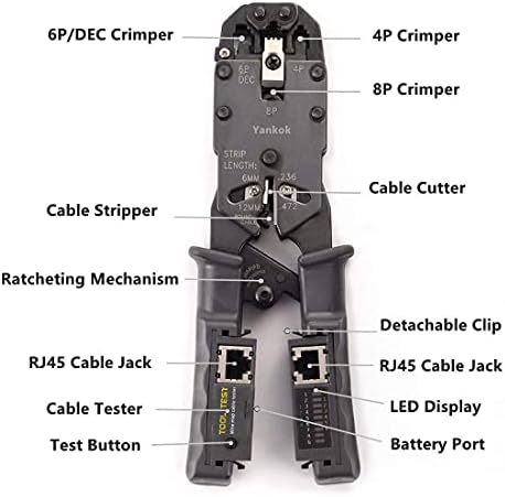 Yankok all-in-jedan tester kabela Crimper Heavy s Universal kabelskom trakom alata