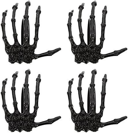 Luxshiny 8pcs Skeleton Hand Halloween salveti prstenovi salveti u salveti držači salveta za Halloween zabavu favoriziraju