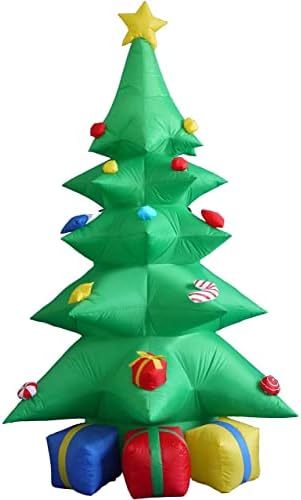 Dva dekoracija za božićne zabave, uključuje 6 stopa dugačak božićni puhanje snjegovića snjegovića na saonicama, a 8 stopa