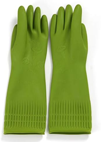 Vodootporne gumene rukavice za pranje posuđa za višekratnu upotrebu -3 para rukavica za kućanstvo narančaste, zelene, crvene