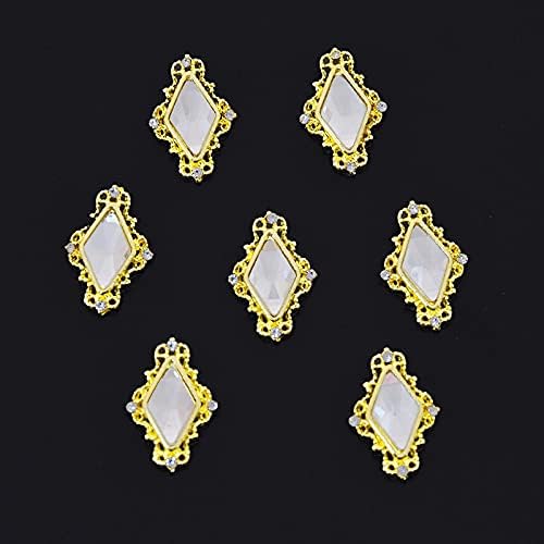 100pcs srce/rombus kristalni dijamant za nokte rinestones palača legura Shinny retro dragulj dekor 3d šarm nokti pribor je7