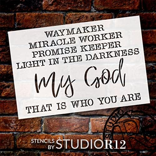 Waymaker Miracle Worker Stencil by Studior12 | Craft DIY inspiracijski dekor kuće | Oslikavanje Wood Sign | MyLar predložak
