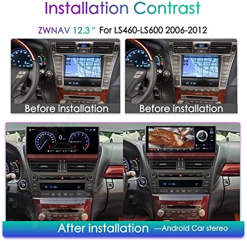 ZWNAV 12,3 inčni android 10 automobila stereo za Lexus LS460 LS600 2006-2012, CAR GPS navigacijska jedinica, Bluetooth, CarPlay,