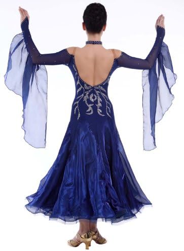 Smarts Dance Womens najnovije bale Modern Waltz Tango Smooth Standard Foxtrot plesne haljine Blue: SK-BD132