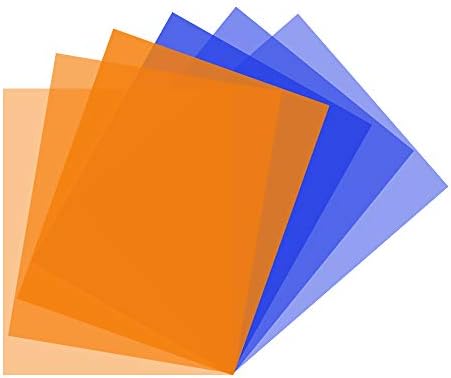 Korekcija boja gela Filter 6 pakiranje komplet 16x20 inča/40x50 cm Topli narančasto plava list za rasvjetu za foto studio
