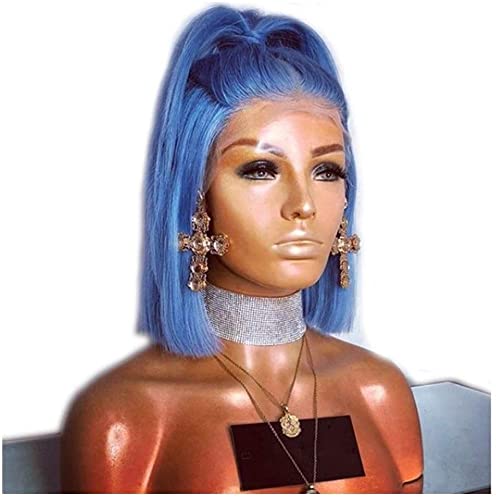 Perike poklon za žene miss European i plava perika kratke Perike pokrivala za glavu sintetička perika Prirodna duga valovita