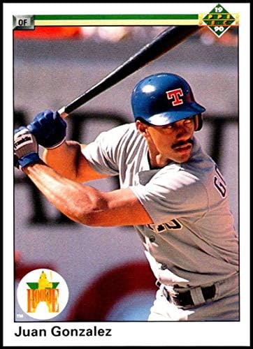 1990. Gornja paluba 72 JUAN GONZALEZ RC NM-MT Texas Rangers Službeno licencirani MLB Trading Card