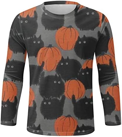 Halloween muški vojnik majice muške halloween pulover dugih rukava 3d čudne mačke šišmice muškarci grafičke majice