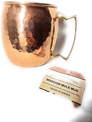 Čekirani bakreni moskovski mule ručno izrađeni od čistog bakra, mjedena ručka čekirana moskovski mule šalica/čaša 16