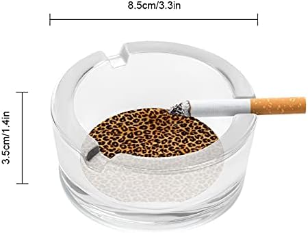 Životinjski leopard tiskani cigarete pušači staklene pepeljare pepela ladica za kućni ured za stol stola ukras