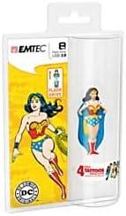 Emtec Super Heroes 8 GB USB 2.0 Flash Drive, Wonder Woman