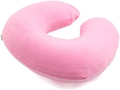 Qtqgoitem ružičasta tkanina poklopac plina ispunjen u u obliku jastuka za putnički jastuk potporni jastuk za glavu za glavu