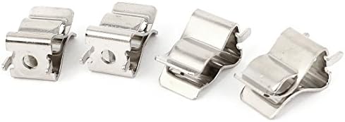 Aexit Slips držač osigurača i držač osigurača nosač za 10 mm x 38 mm osigurač osigurač srebrni ton držača osigurača 4 PCS
