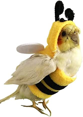 Qwinee crtani pčelinji dizajn ptičje ptice ptice Halloween odijevanje za zabavu za odmor odjeća za afričke sive, papagale,