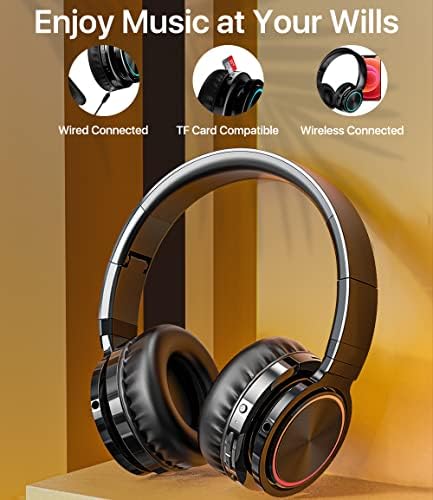 Bluetooth slušalice, bežične slušalice s prekomjernim ušima s ugrađenim mikrofonom, 24h reprodukcije, sklopive slušalice