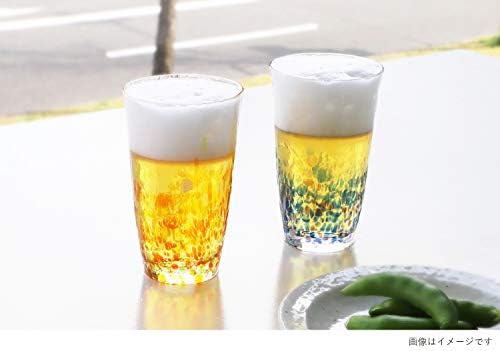 17705 - 05 čaša za pivo, akvarel, pivo od jednog zalogaja, cvjetno, perivo u perilici posuđa, Proizvedeno u Japanu, 4,9