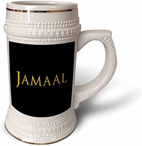 3Drose Jamaal Popularno ime dječaka u SAD -u. Žuta na crnoj boji. - 22oz Stein šalica