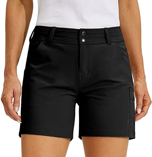 Willit ženske golf kratke hlače planinarenje teretnih kratkih kratkih hlača Brzih atletskih ležernih ljetnih hlača s džepovima