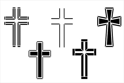 Izloženi križni šabloni od Studior12 | Paket sorte | Mješovito, kut, praznina | | Craft DIY kršćanski dekor doma | OBAVIJEST