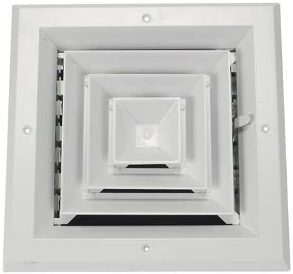 10 kvadratni četverostruki multilouver stropni difuzor, bijeli