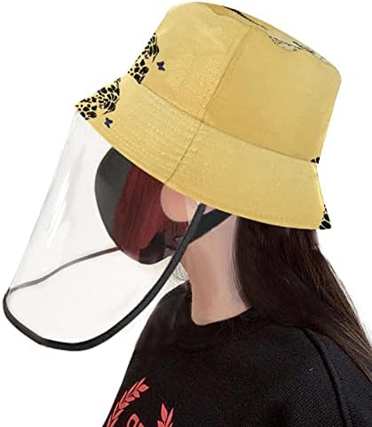 Zaštitni šešir za odrasle sa štitom za lice, ribarska šešira protiv sunca, životinje dvije žirafe