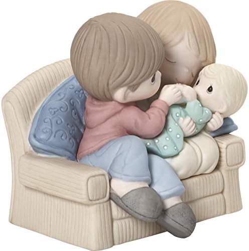 Dragocjeni trenuci kauč s novim 192019 čini ljubav jači par s bebom bisque porculanskom figuricom, multi