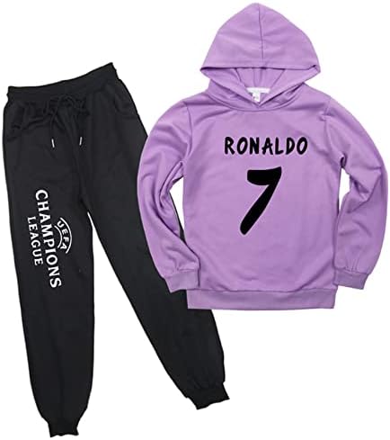 WABOOOB Child Spring jesen Outfit dugih rukava-Cristiano Ronaldo Twithebirt s kapuljačom i jogging hlače casual tracksuit