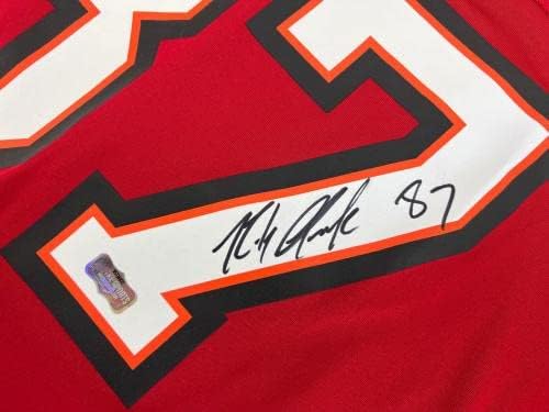 Rob Gronkowski potpisao je Autografirani nogometni dres Nike Game Radtke Ekskluzivno Red - Autographed NFL dresovi