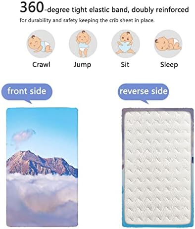 Misty Mountains Tematski obloženi krevetić, Standard Crib madrac ugrađeni list Ultra mekani materijal-baby list za djevojčice