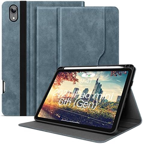 iPad Mini 6. generacija futrola 2021 s držačem olovke prednji džepni remen mekanog pametnog poklopca za ipad mini 6 PU kožni