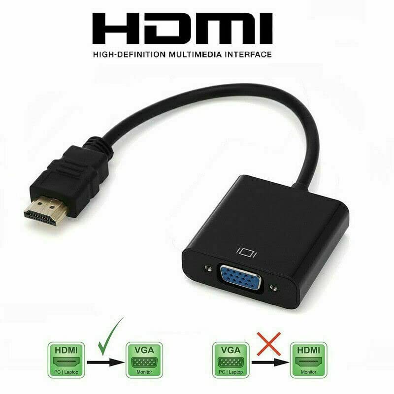 1080p HDMI mužjak do VGA ženski adapter za pretvaranje video kabela za PC monitor