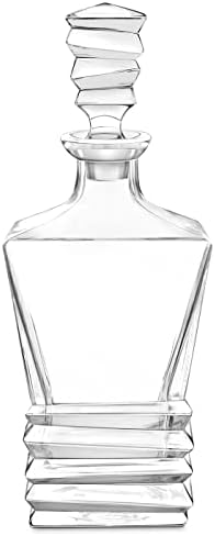 Bokal za viski za muškarca - ugravirani bokal - simetrični bokal za ljubitelja viskija - elegantno geometrijsko stakleno