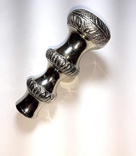 Burmanova poduzeća Vintage Style okrugla drška za drvenu štapić za hodanje, sačinjena od mesinga, srebrne boje