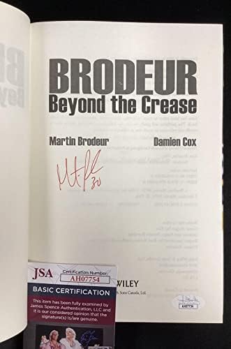 Martin Brodeur potpisao je knjigu izvan hokeja nabora NJ Devils Autogram JSA NHL - NHL Autografirani razni predmeti
