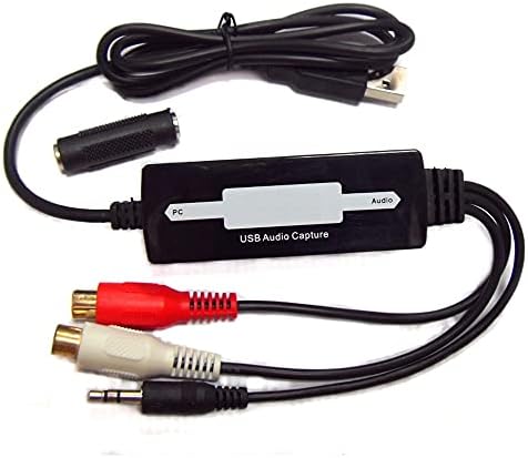 3,5 mm R/L RCA Audio u MP3 USB2.0 Adapter za snimanje zvuka, pretvorite analognu RCA audio kasetu. Vinilni gramofon za mp3