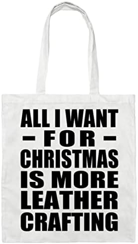Dizajnsify Sve što želim za Božić je više kožne zanatske, pamučne torbe za torba za višekratnu upotrebu za kupovinu na namirnice,