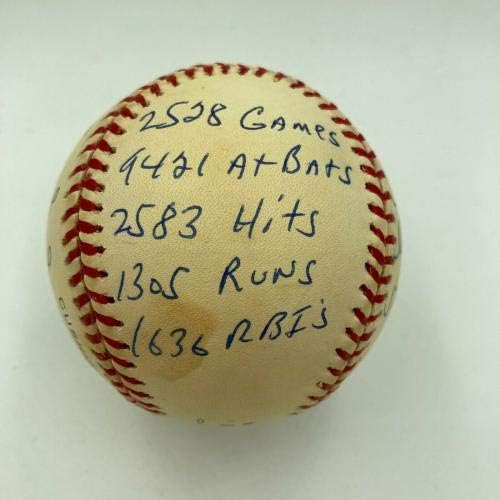 Ernie Banks potpisao je snažno upisanu karijeru stat bejzbol reggie jackson coa - autogramirani bejzbol