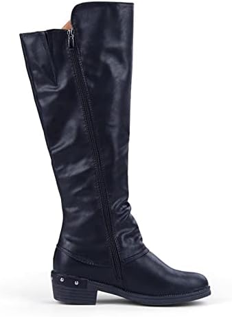 Sinzelimin čizme za žene zapadne kaubojske čizme koljena visoke čizme nisko-pete bez klizanja cipele zimske vanjske pješačke