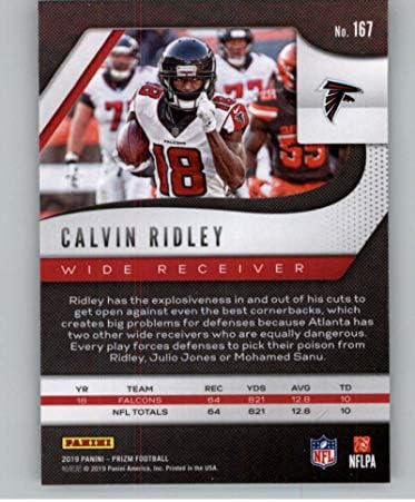 2019 Panini Prizm 167 Calvin Ridley Atlanta Falcons NFL nogometna trgovačka karta